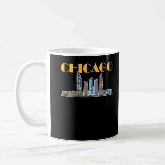 Chicago Illinois City Skyline Kaffeetasse (Links)
