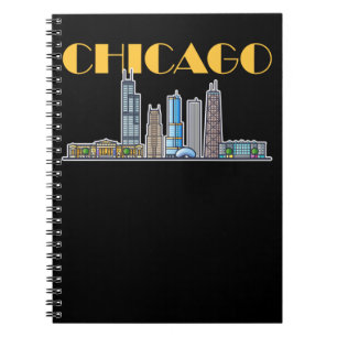 Chicago Illinois City Skyline Notizblock
