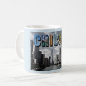 Chicago Illinois City Skyline Skyscrapers Foto Kaffeetasse (Vorderseite Links)
