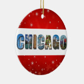 Chicago Illinois City Travel Fotos Weihnachten Keramik Ornament (Rechts)