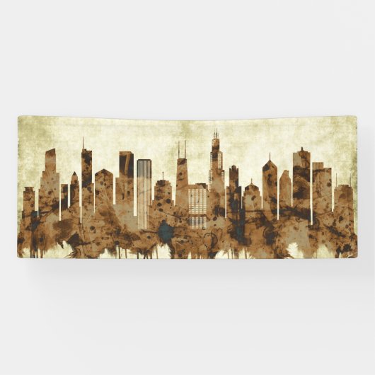 Chicago Illinois Cityscape Banner (Horizontal)