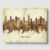 Chicago Illinois Cityscape Gästebuch (Rückseite)