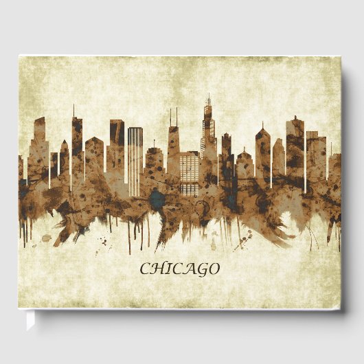 Chicago Illinois Cityscape Gästebuch (Vorderseite)