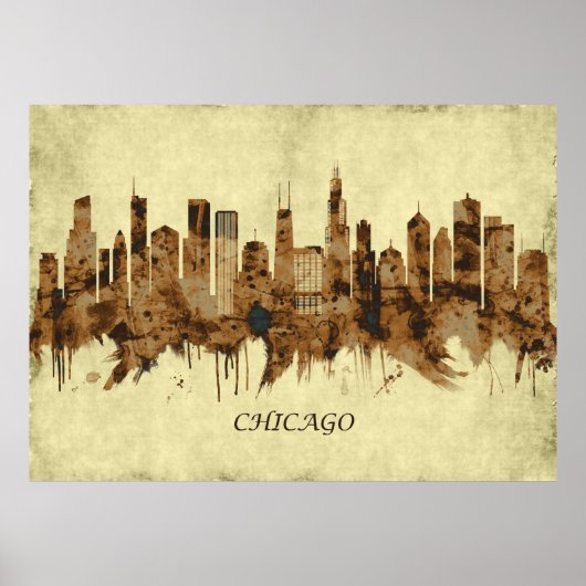 Chicago Illinois Cityscape Poster (Vorne)