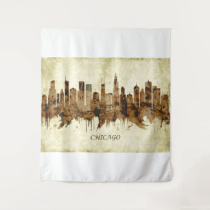 Chicago Illinois Cityscape Wandteppich