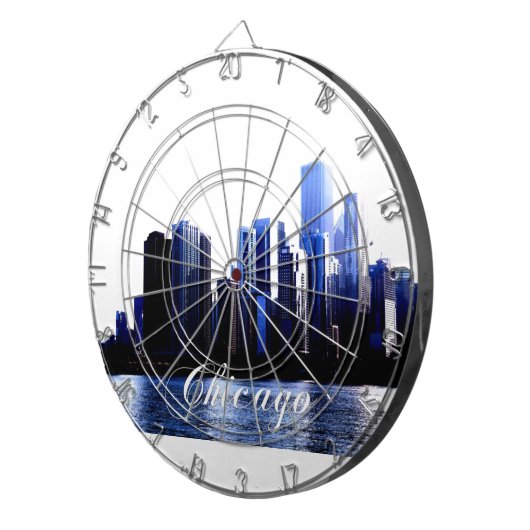 Chicago Illinois Dartscheibe (Vorderseite rechts)