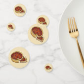 Chicago Illinois Deep Dish Pepperoni Pizza Feinsch Konfetti (Gruppe)