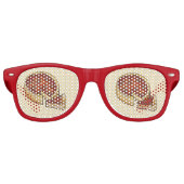 Chicago Illinois Deep Dish Pepperoni Pizza Feinsch Partybrille (Vorderseite)