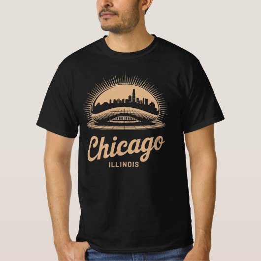 Chicago Illinois Der Bean-T - Shirt (Vorderseite)