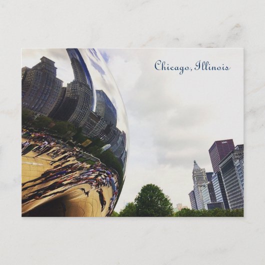 Chicago Illinois Die Bean Post Card Postkarte (Vorderseite)