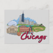 Chicago, Illinois, die berühmte Stadt Postkarte (Vorderseite)