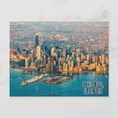 Chicago Illinois Downtown Postcard Postkarte (Vorderseite)