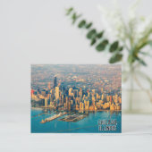 Chicago Illinois Downtown Postcard Postkarte (Stehend Vorderseite)