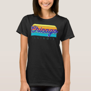 CHICAGO ILLINOIS - farbenfroher Vintager Retro T-Shirt