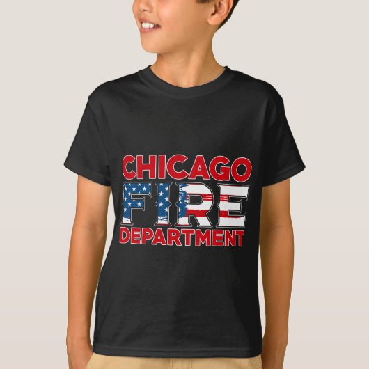 Chicago Illinois Fire Rescue Department Feuerwehr T-Shirt (Vorderseite)