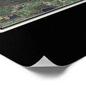 Chicago Illinois From Space Satellite Map Poster (Ecke)