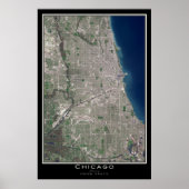 Chicago Illinois From Space Satellite Map Poster (Vorne)