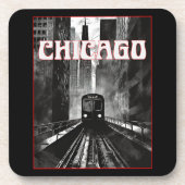 Chicago Illinois Getränkeuntersetzer (Vorderseite)