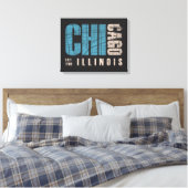 Chicago, Illinois | Grafikkarte Leinwanddruck (Insitu (Schlafzimmer))