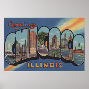 Chicago, Illinois - Großbuchstaben - Szenen 2 Poster
