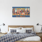 Chicago, Illinois - Große Buchstabenszenen Leinwanddruck (Insitu (Schlafzimmer))