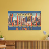 Chicago, Illinois - Große Buchstabenszenen Leinwanddruck (Insitu (Wohnzimmer))