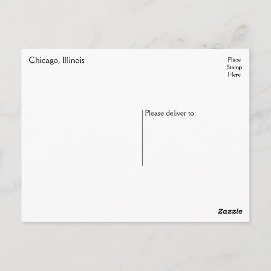 Chicago Illinois (IL) Vereinigte Staaten, Amerika Postkarte (Rückseite)