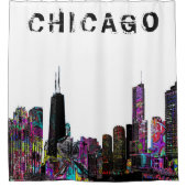 Chicago, Illinois in Graffiti Duschvorhang (Vorderseite)
