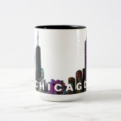 Chicago, Illinois in Graffiti Zweifarbige Tasse (Mittel)