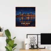Chicago Illinois Jahrhundertfeier Beginn des Trail Poster (Heimbüro)