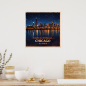 Chicago Illinois Jahrhundertfeier Beginn des Trail Poster (Küche)