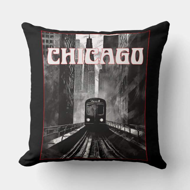Chicago Illinois Kissen (Vorderseite)