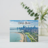Chicago Illinois Lake Postkarte (Stehend Vorderseite)