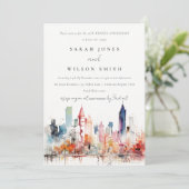 Chicago Illinois Landschaft Hochzeit Jubiläum  Einladung (Stehend Vorderseite)