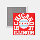 Chicago, Illinois Magnet (Vorderseite/Rückseite)
