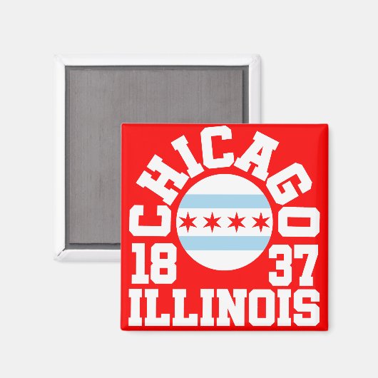 Chicago, Illinois Magnet (Vorderseite/Rückseite)