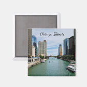 Chicago Illinois Magnet  (Vorderseite/Rückseite)