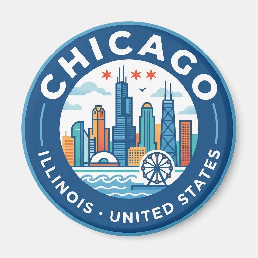 Chicago Illinois Magnet (Vorne)