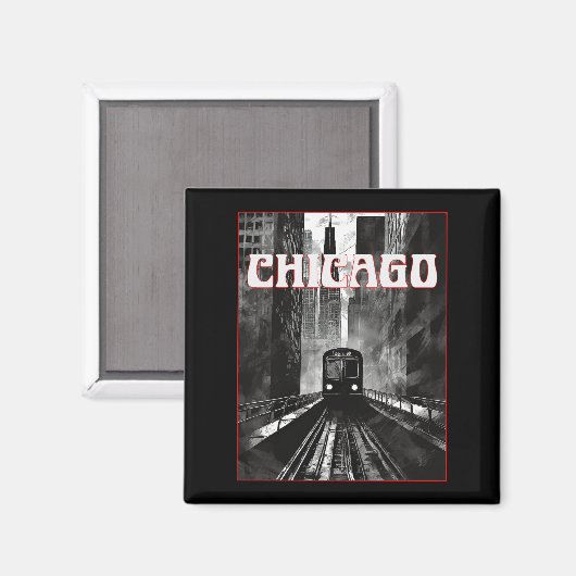 Chicago Illinois Magnet (Vorderseite/Rückseite)