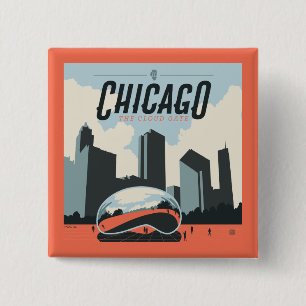 Chicago, Illinois   Millennium Park Button