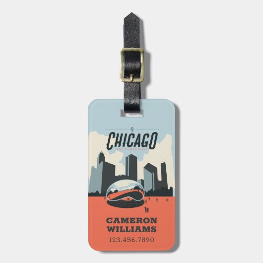 Chicago, Illinois | Millennium Park Gepäckanhänger (Vorderseite vertikal)