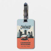 Chicago, Illinois | Millennium Park Gepäckanhänger (Rückseite vertikal)