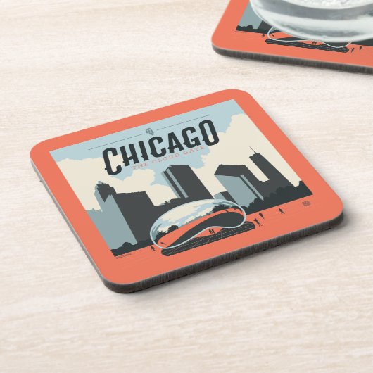 Chicago, Illinois | Millennium Park Getränkeuntersetzer (Linke Seite)