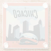 Chicago, Illinois | Millennium Park Glasuntersetzer (Rückseite)