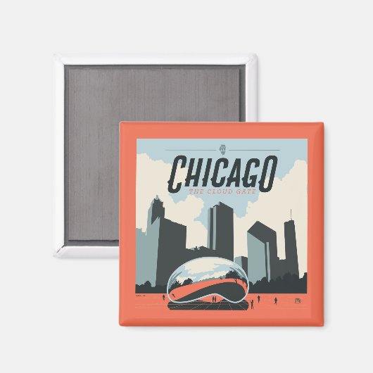 Chicago, Illinois | Millennium Park Magnet (Vorderseite/Rückseite)