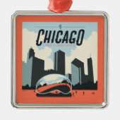 Chicago, Illinois | Millennium Park Ornament Aus Metall (Vorne)