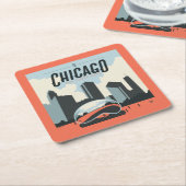 Chicago, Illinois | Millennium Park Rechteckiger Pappuntersetzer (angewinkelt)