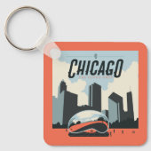 Chicago, Illinois | Millennium Park Schlüsselanhänger (Vorderseite)