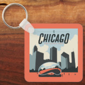 Chicago, Illinois | Millennium Park Schlüsselanhänger (Vorderseite)