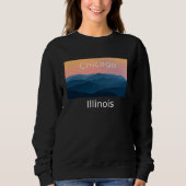 Chicago Illinois Mountain sunset hometown Sweatshirt (Vorderseite)